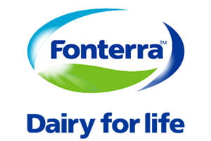 Fonterra logo. Text: Fonterra. Dairy for life